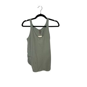 Spark Womens‎ Swoop Tank Top XS Sage Green Sleeveless Casual Layering Basic
